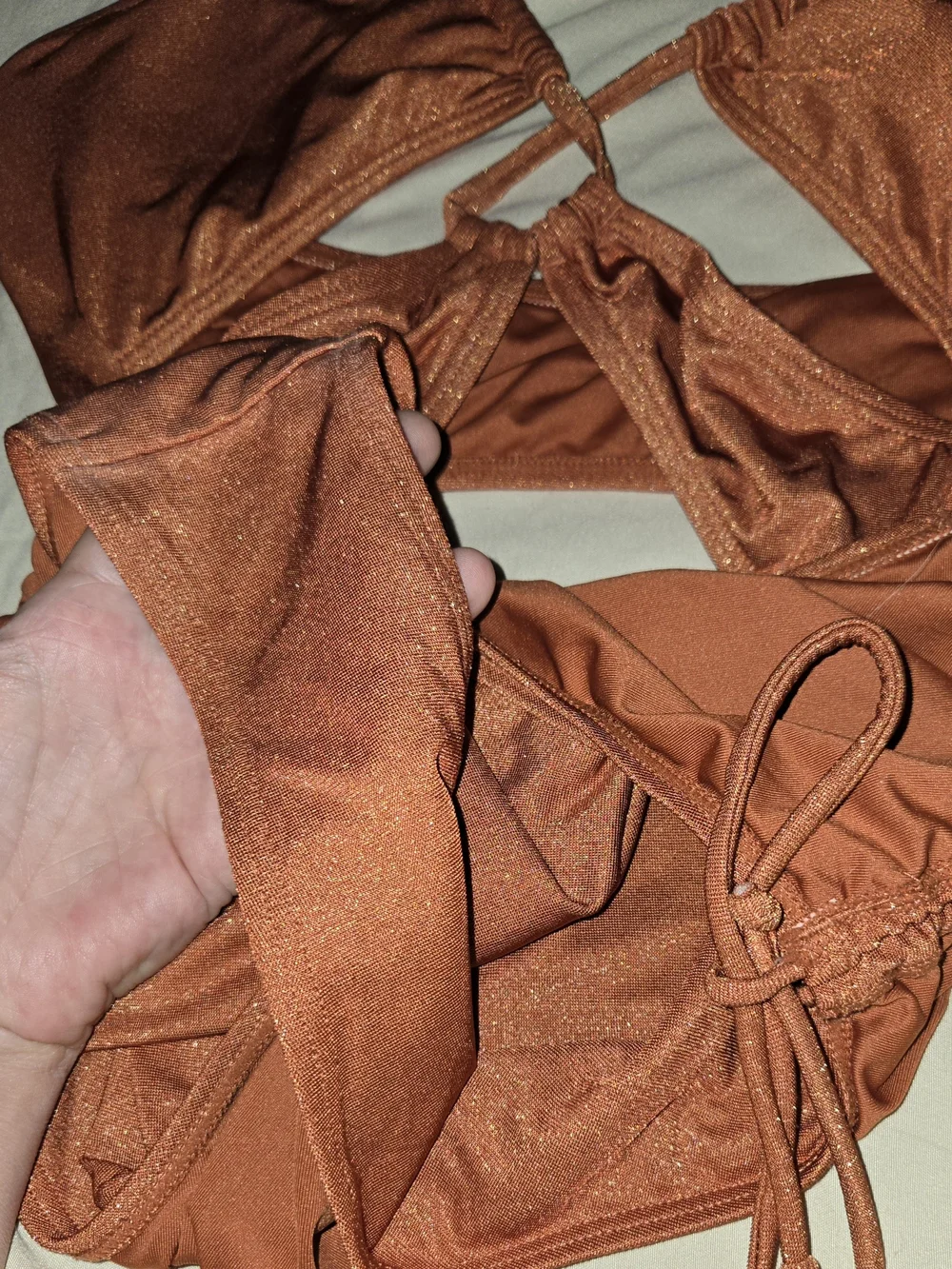 Cupshe One-Piece Swimsuit in Rust, Sz Med